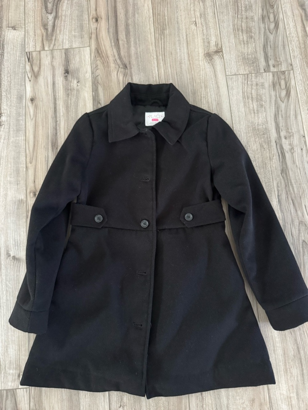 The Children's Place Black Button-Front Coat